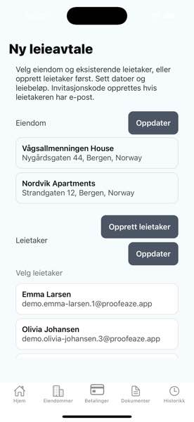 Ny leieavtale
